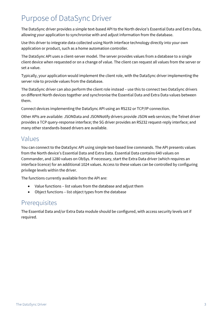 Preview thumbnail of page 3 of the DataSync Driver Manual PDF document.